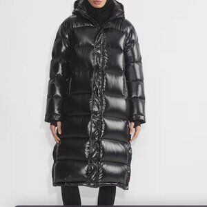 Aritzia Hi-Gloss French Taffeta Long Premium Down Puffer Coat